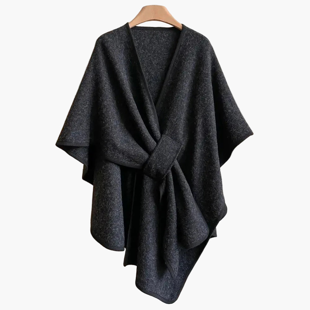 Women's Elegant Versatile Poncho Shawl with Front Loop – Lightweight & Stylish Wrap for All Seasons