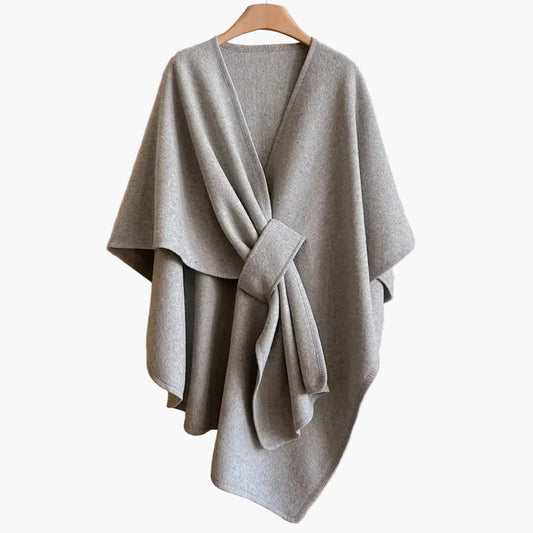 Women's Elegant Versatile Poncho Shawl with Front Loop – Lightweight & Stylish Wrap for All Seasons