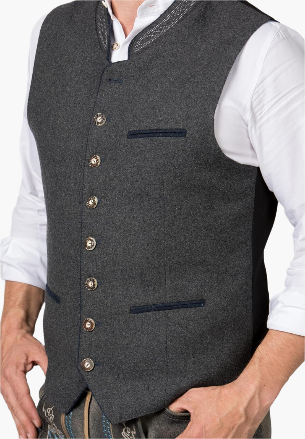 Men's Traditional Bavarian Vest – Classic Oktoberfest Style for Special Occasions