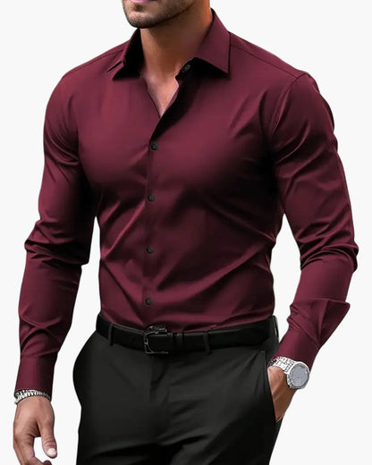 Men's Slim Fit Long Sleeve Dress Shirt for Business and Formal Wear