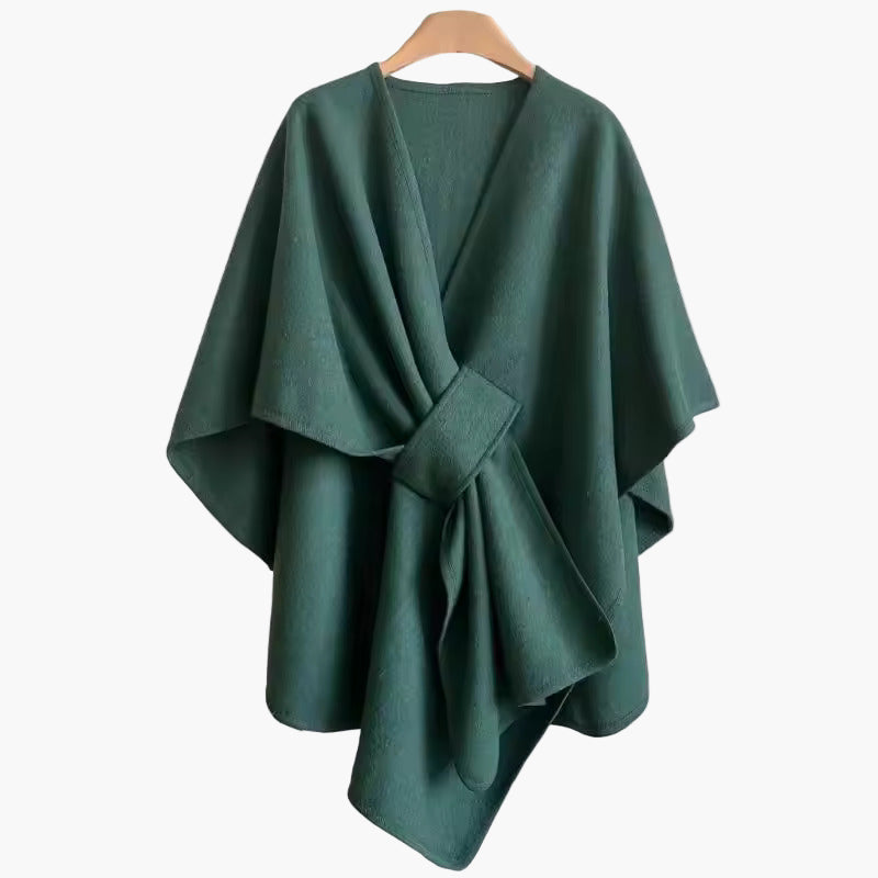 Women's Elegant Versatile Poncho Shawl with Front Loop – Lightweight & Stylish Wrap for All Seasons