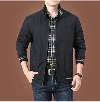 Men's Stylish Lightweight Bomber Jacket – Casual Spring Summer Outerwear