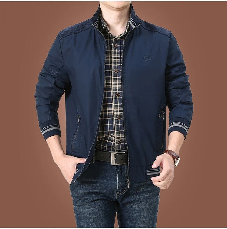 Men's Stylish Lightweight Bomber Jacket – Casual Spring Summer Outerwear