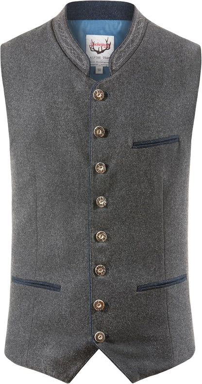 Men's Traditional Bavarian Vest – Classic Oktoberfest Style for Special Occasions