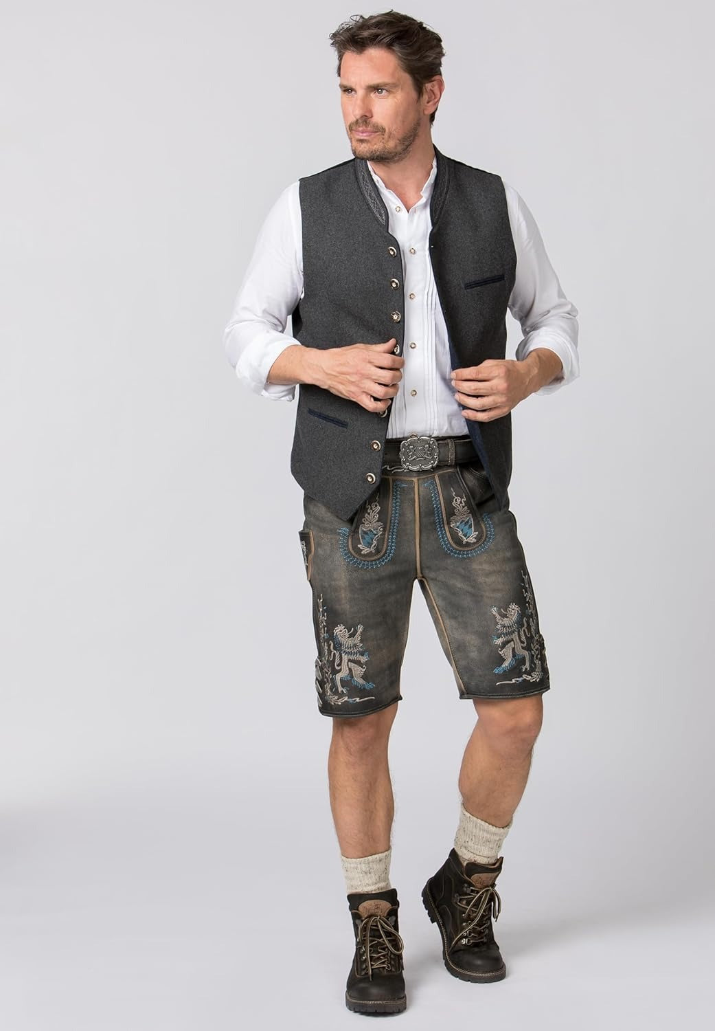 Men's Traditional Bavarian Vest – Classic Oktoberfest Style for Special Occasions