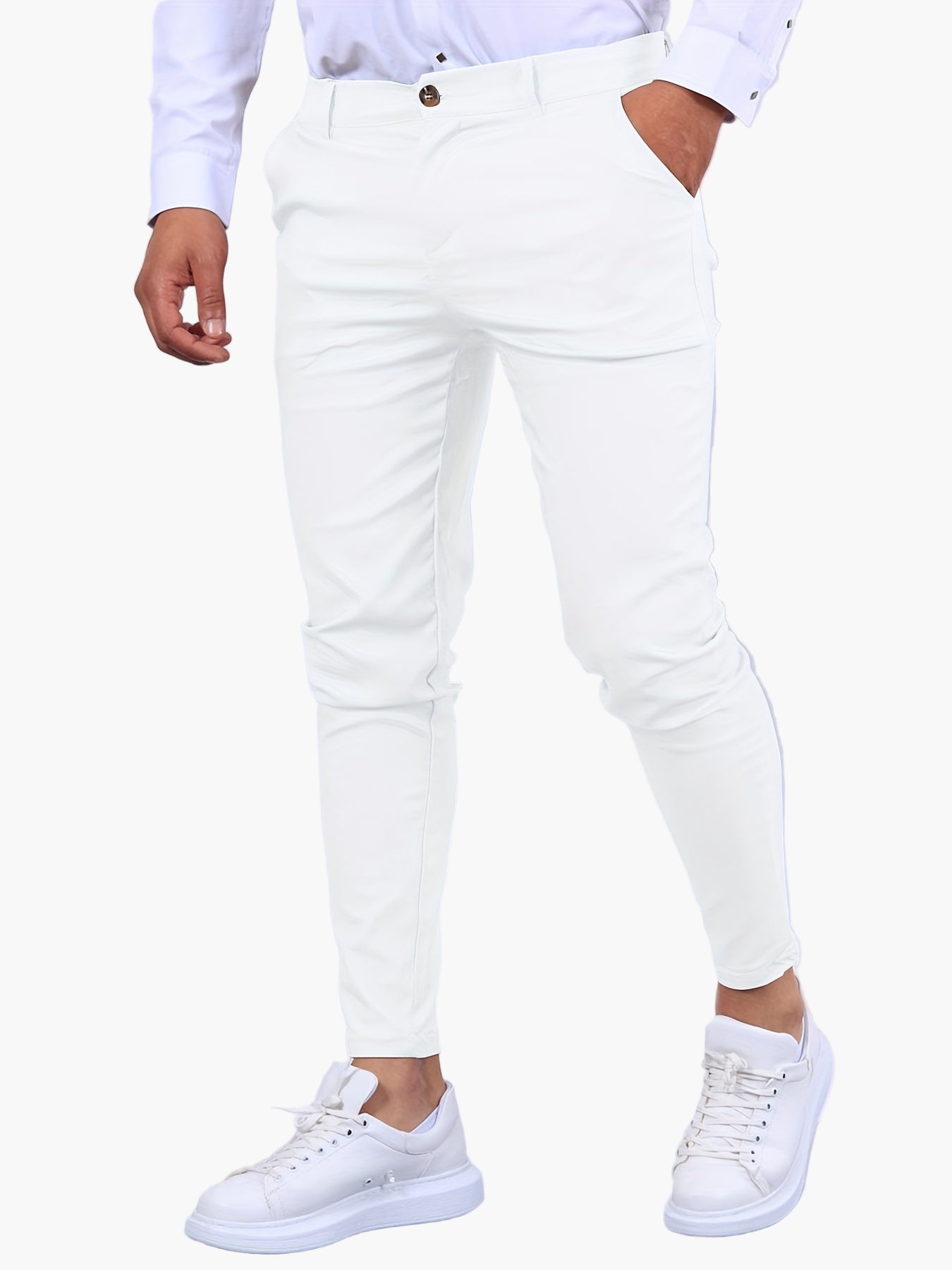 Men's Skinny-Fit Chino Pants – Modern Slim Style for Casual and Semi-Formal Wear