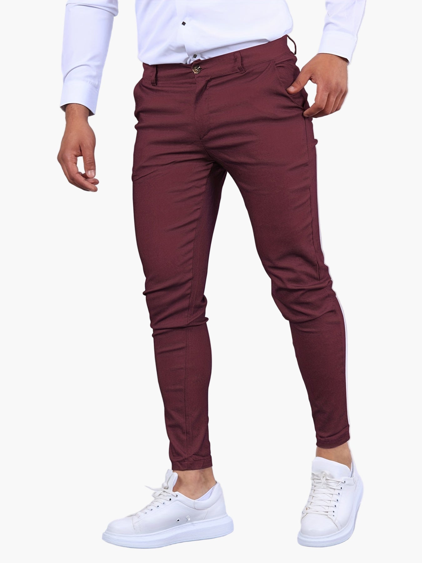 Men's Skinny-Fit Chino Pants – Modern Slim Style for Casual and Semi-Formal Wear