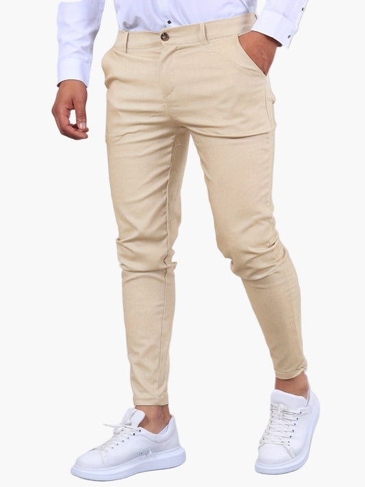 Men's Skinny-Fit Chino Pants – Modern Slim Style for Casual and Semi-Formal Wear