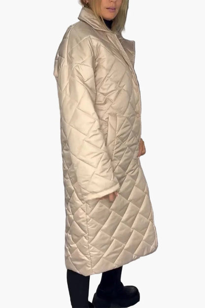 Women's Reversible Quilted Winter Coat with Leopard Print – Elegant Everyday Style