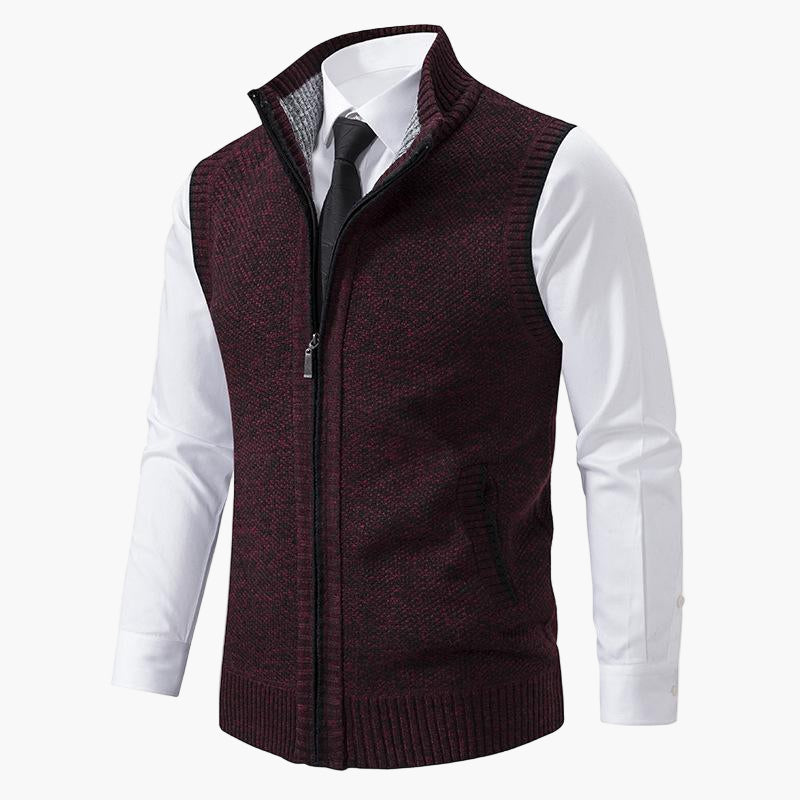 Men's Modern Business Casual Zipper Vest – Versatile Layer for Office and Events