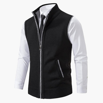 Men's Modern Business Casual Zipper Vest – Versatile Layer for Office and Events