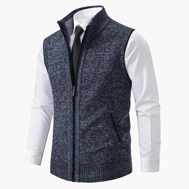 Men's Modern Business Casual Zipper Vest – Versatile Layer for Office and Events