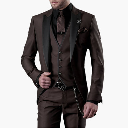 Men's 3-Piece Slim Fit Formal Suit Set – Business & Wedding Classic Style