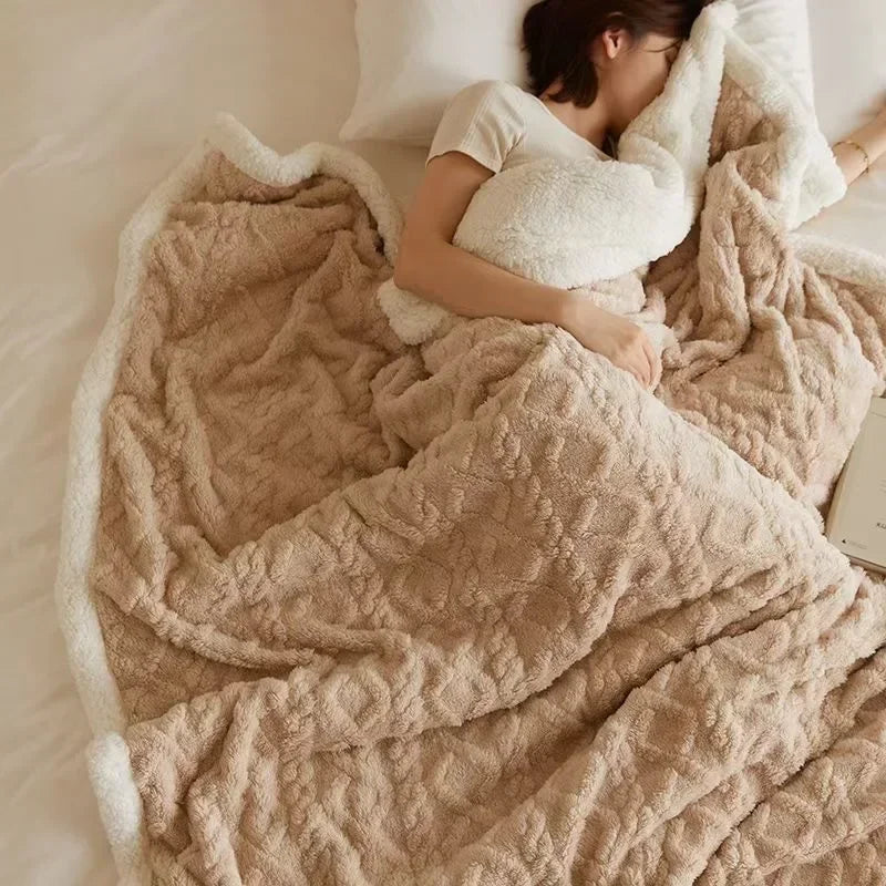 Ultra-Plush Winter Bed Blanket for Cozy Comfort and Luxury Style