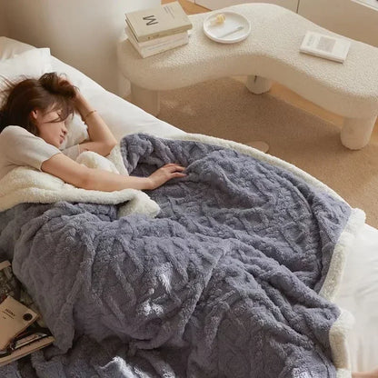 Ultra-Plush Winter Bed Blanket for Cozy Comfort and Luxury Style