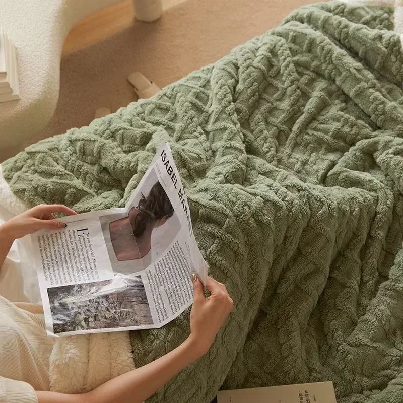 Ultra-Plush Winter Bed Blanket for Cozy Comfort and Luxury Style