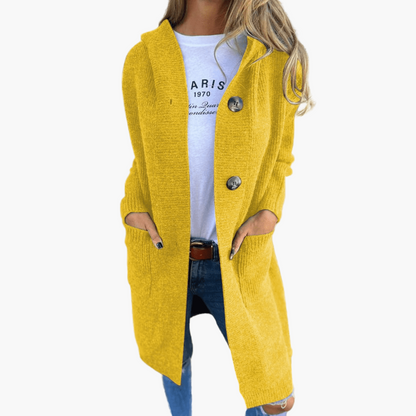 Women's Everyday Long Button Cardigan – Casual Chic Layer