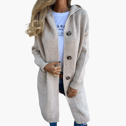 Women's Everyday Long Button Cardigan – Casual Chic Layer