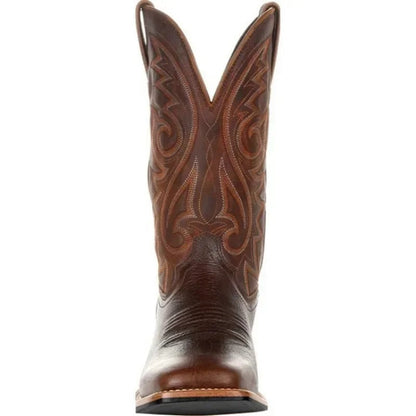 Men's Western Cowboy Boots Classic Mid-Calf Western Style Slip-On Boots