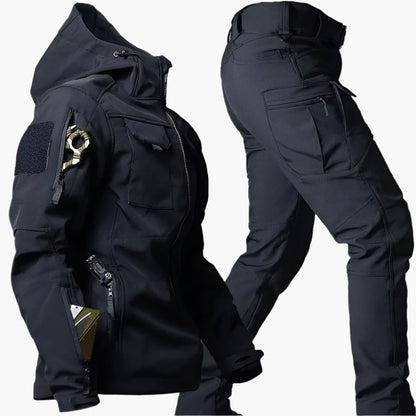 Men's Tactical Outdoor Jacket and Pants Set - Windproof & Waterproof Adventure Suit