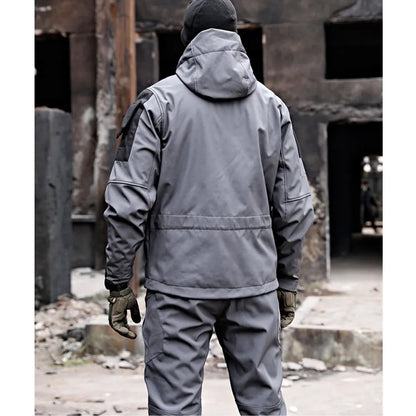 Men's Tactical Outdoor Jacket and Pants Set - Windproof & Waterproof Adventure Suit