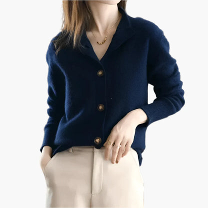 Women's Classic Button-Up Cozy Cardigan – Casual Fall & Winter Sweater