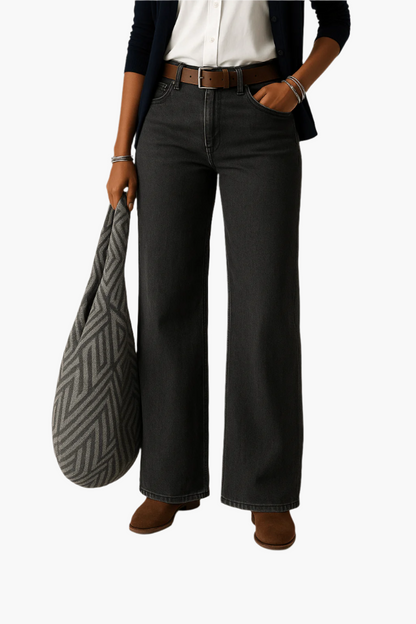 Women's Wide Leg Denim Jeans Casual Trendy Everyday Wear