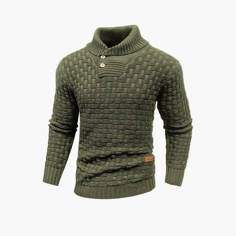 Men's Stylish Thermal Knit Pullover Sweater – Autumn Essential Classic Fit