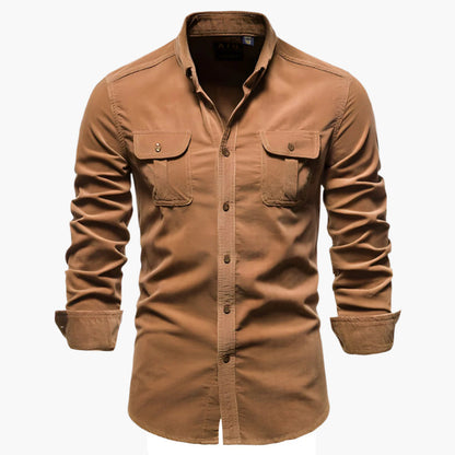 Men's Casual Slim Fit Long Sleeve Button Down Shirt - Modern Versatile Style
