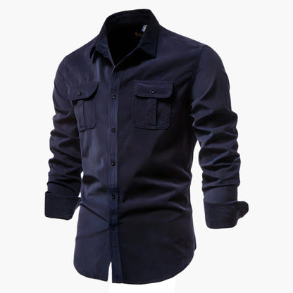 Men's Casual Slim Fit Long Sleeve Button Down Shirt - Modern Versatile Style
