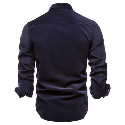 Men's Casual Slim Fit Long Sleeve Button Down Shirt - Modern Versatile Style