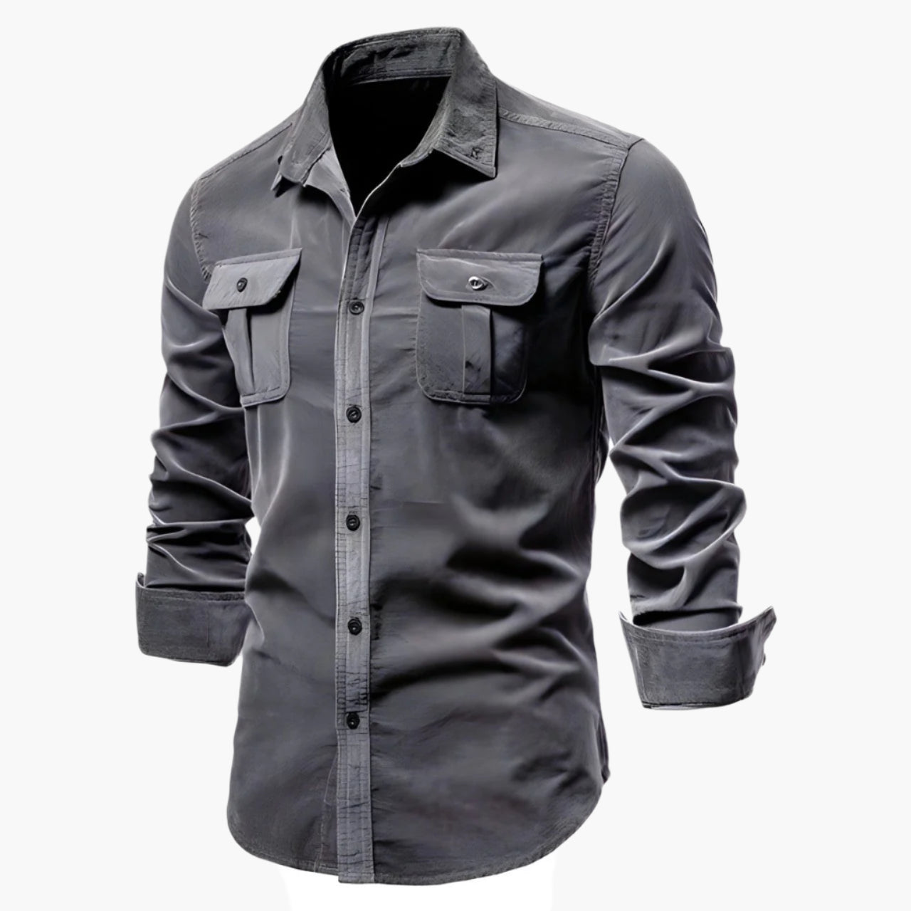Men's Casual Slim Fit Long Sleeve Button Down Shirt - Modern Versatile Style