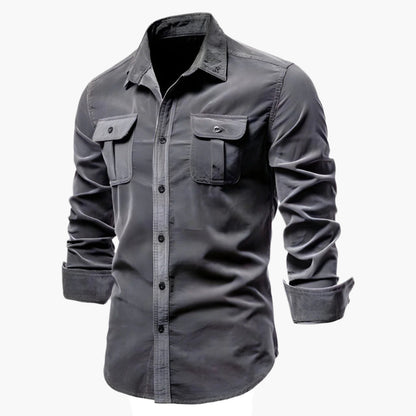 Men's Casual Slim Fit Long Sleeve Button Down Shirt - Modern Versatile Style