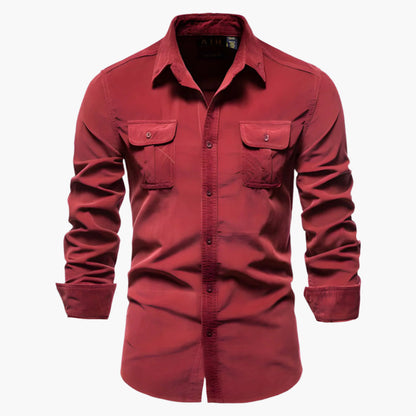 Men's Casual Slim Fit Long Sleeve Button Down Shirt - Modern Versatile Style