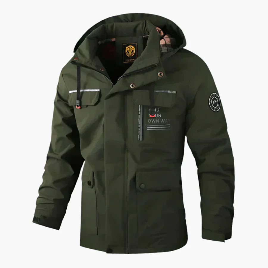 Men's Outdoor Winter Parka Jacket with Detachable Hood – Functional & Stylish for Cold Weather