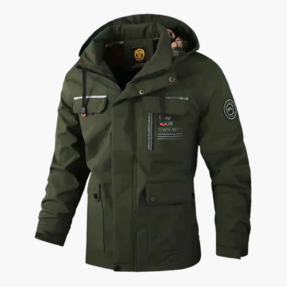 Men's Outdoor Winter Parka Jacket with Detachable Hood – Functional & Stylish for Cold Weather