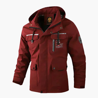 Men's Outdoor Winter Parka Jacket with Detachable Hood – Functional & Stylish for Cold Weather