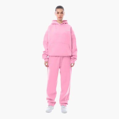 Women's Relaxed Fit Everyday Hoodie and Sweatpants Set - Casual Loungewear