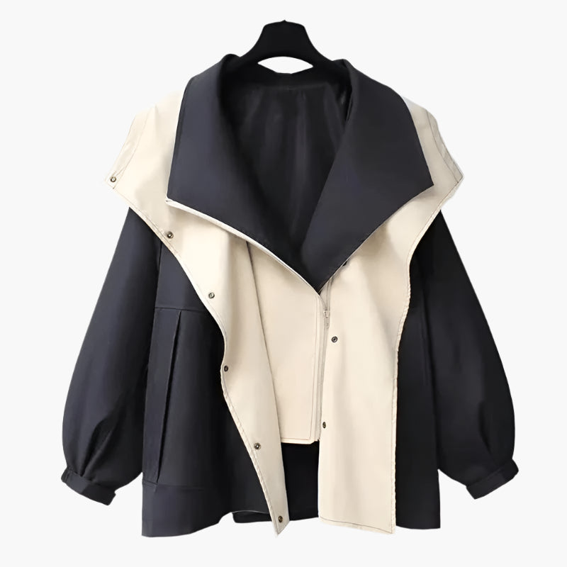 Women's Oversized Casual Layered Jacket – Relaxed Street Style Outerwear