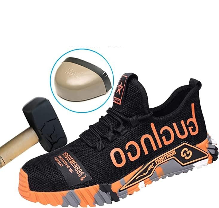 Men's Safety Work Sneakers – Lightweight Anti-Slip Steel Toe Athletic Shoes for Construction & Outdoor Use