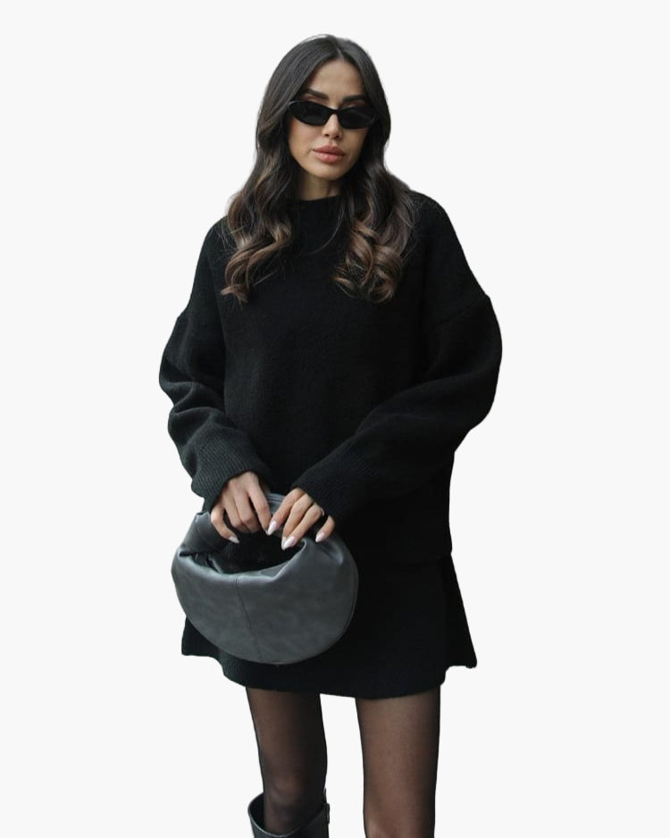 Women's Knit Sweater and Skirt Set – Relaxed Fit, Casual Chic, Perfect for Fall and Winter