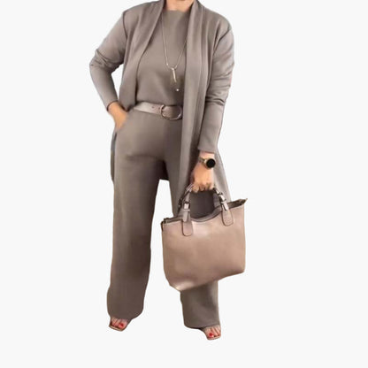 Women's 3-Piece Elegant Minimalist Set – Versatile Work and Leisure Outfit