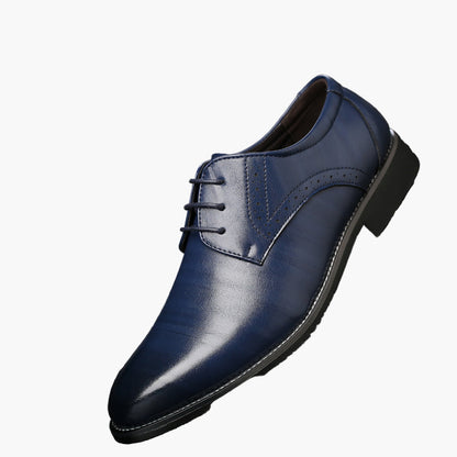 Men's Classic Derby Dress Shoes with Brogue Details – Formal and Casual Comfort