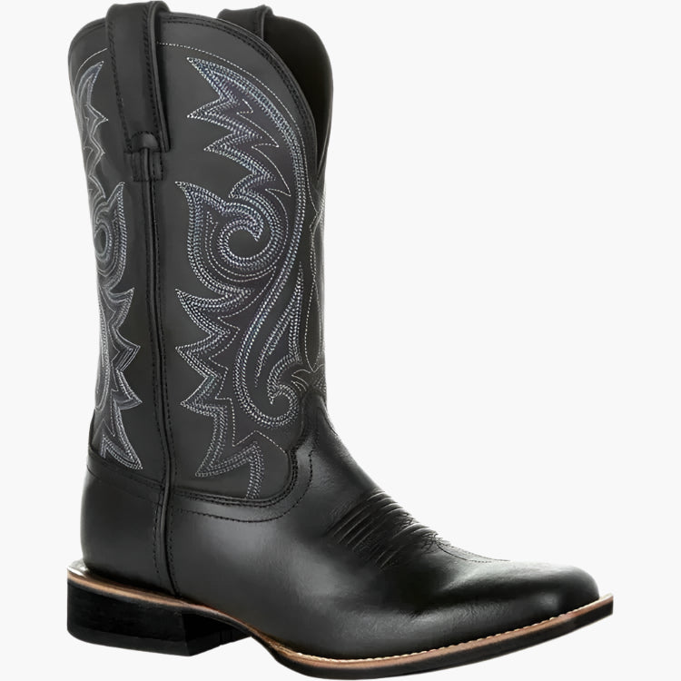 Men's Western Cowboy Boots Classic Mid-Calf Western Style Slip-On Boots