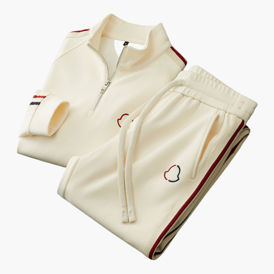 Men's Sporty Half-Zip Tracksuit Set – Modern Jogger for Casual & Athletic Wear