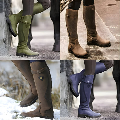 Women's Tall Waterproof Outdoor Riding Boots - Stylish Non-Slip Everyday Footwear