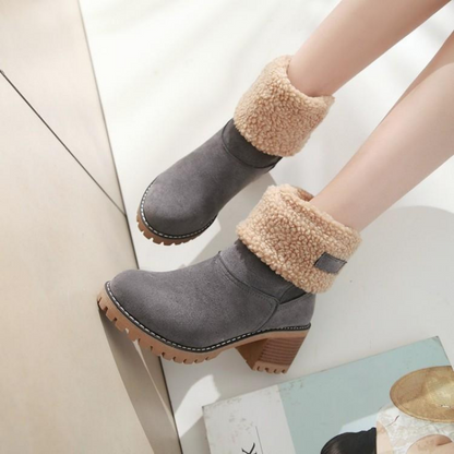 Women's Foldable Warm Ankle Boots for Comfort and Style