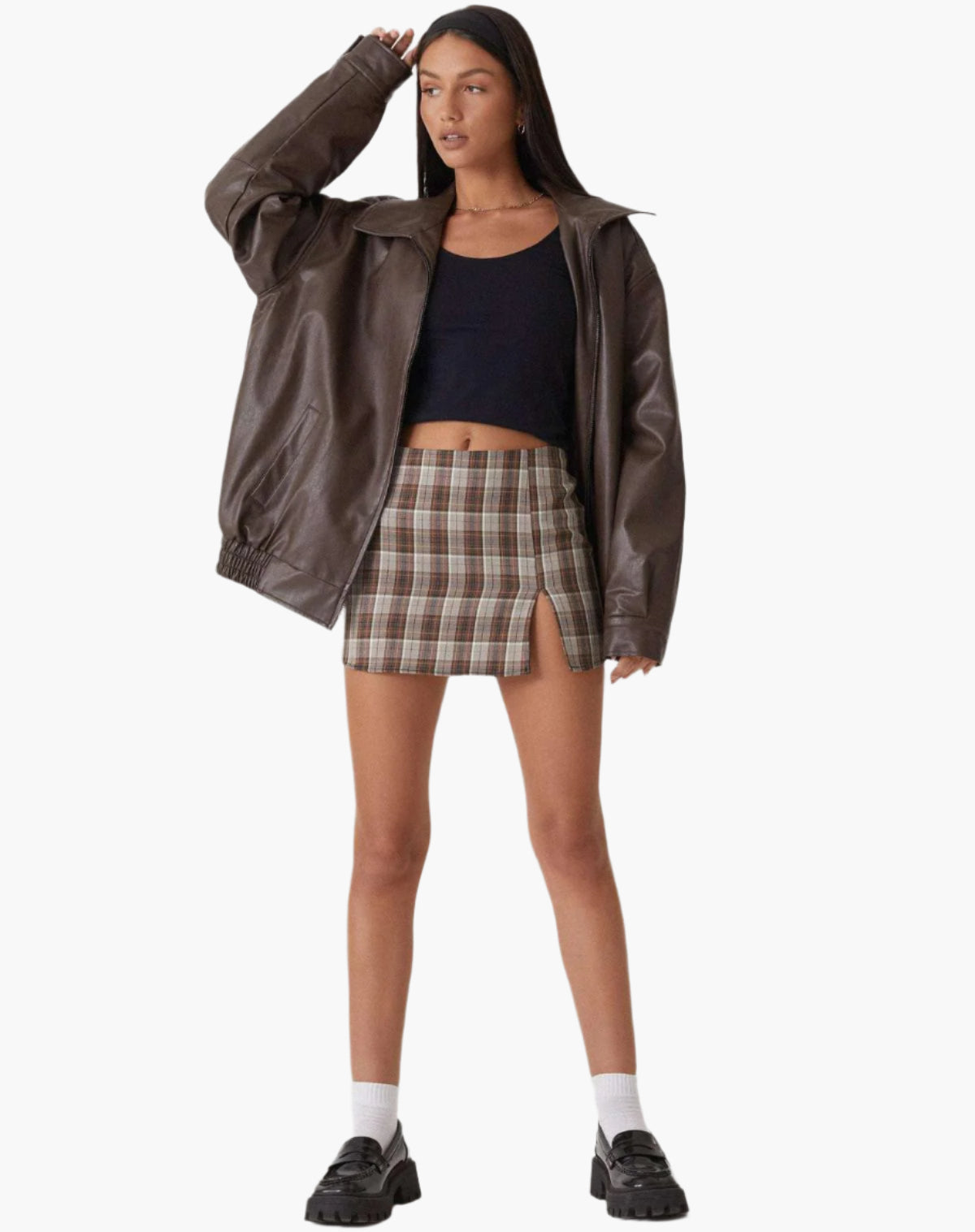 Women's Oversized Bomber Jacket – Trendy Relaxed Fit for Everyday and Night Out Style
