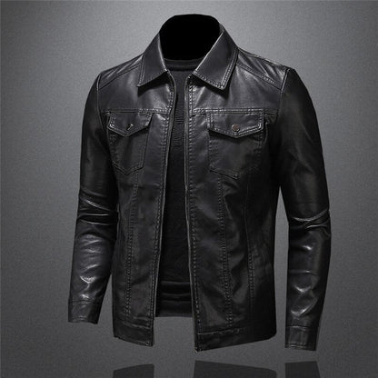 Men's Classic Moto Style Jacket for Casual and Formal Wear