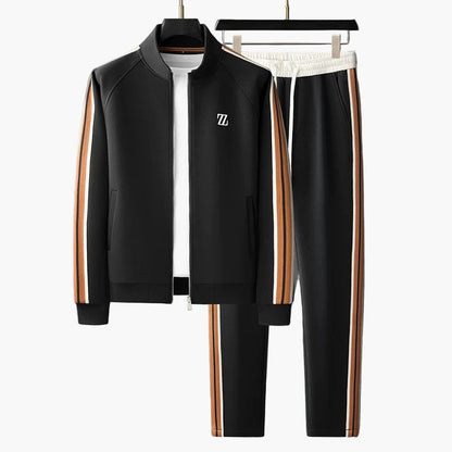 Men's Modern Athletic Tracksuit Set – Sporty Zip-Up Jacket and Joggers